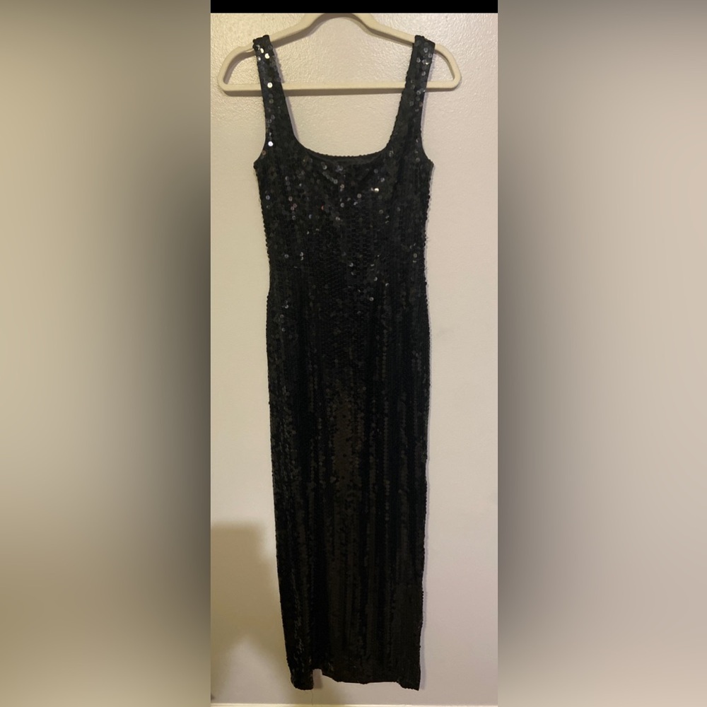 Vintage Niteline by Della Roufogali Black Tank Dress Floor Length EC! - Picture 4 of 13